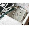 Replica Hermes Evelyne Bag Designer Hermes Mini Crossbody Bag 20389 Gold Buckle Green 9
