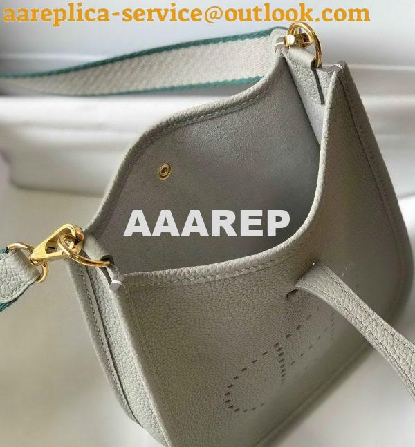 Replica Hermes Evelyne Bag Designer Hermes Mini Crossbody Bag 20388 Gold Buckle Light Gray 8 Replica Hermes Evelyne Bag Designer Hermes Mini Crossbody Bag 20388 Gold Buckle Light Gray 8