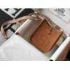 Replica Hermes Evelyne Bag Designer Hermes Mini Crossbody Bag 20386 Gold Buckle Tan