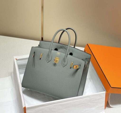 Replica Hermes Birkin Designer Tote Bag Epsom Leather 28370 Almond Green 12