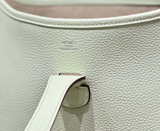 Replica Hermes H083435 Evelyne III 29 Shoulder Bag Silver Hardware Light Green 6