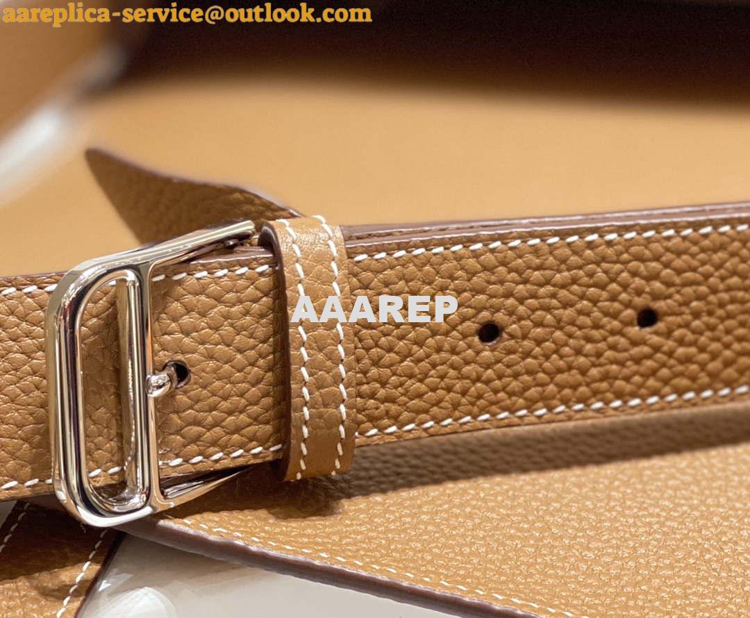 Replica Hermes H074774CK37 Steve light messenger bag 34cm Brown 8 Replica Hermes H074774CK37 Steve light messenger bag 34cm Brown 8