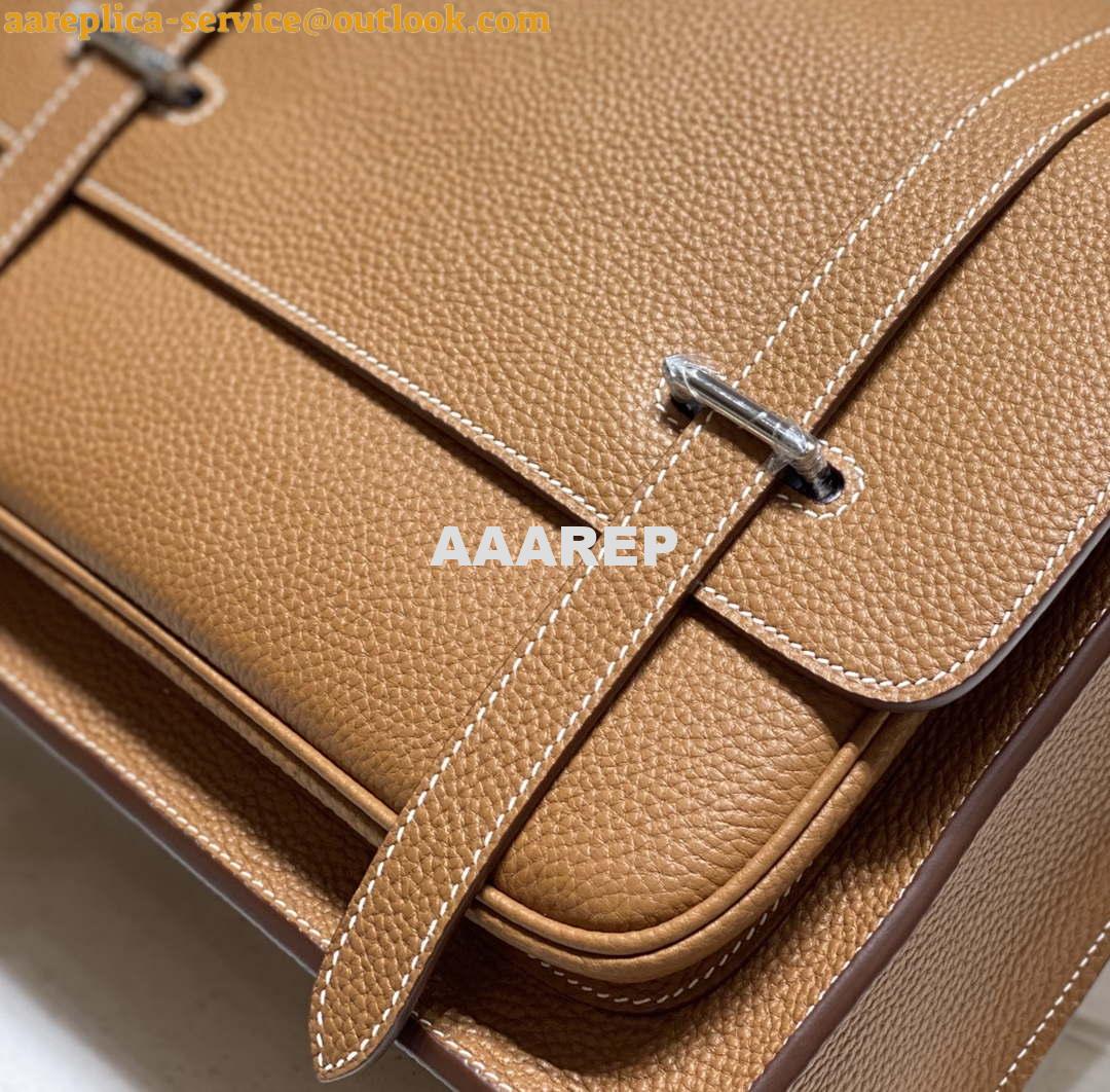 Replica Hermes H074774CK37 Steve light messenger bag Brown 5 Replica Hermes H074774CK37 Steve light messenger bag Brown 5