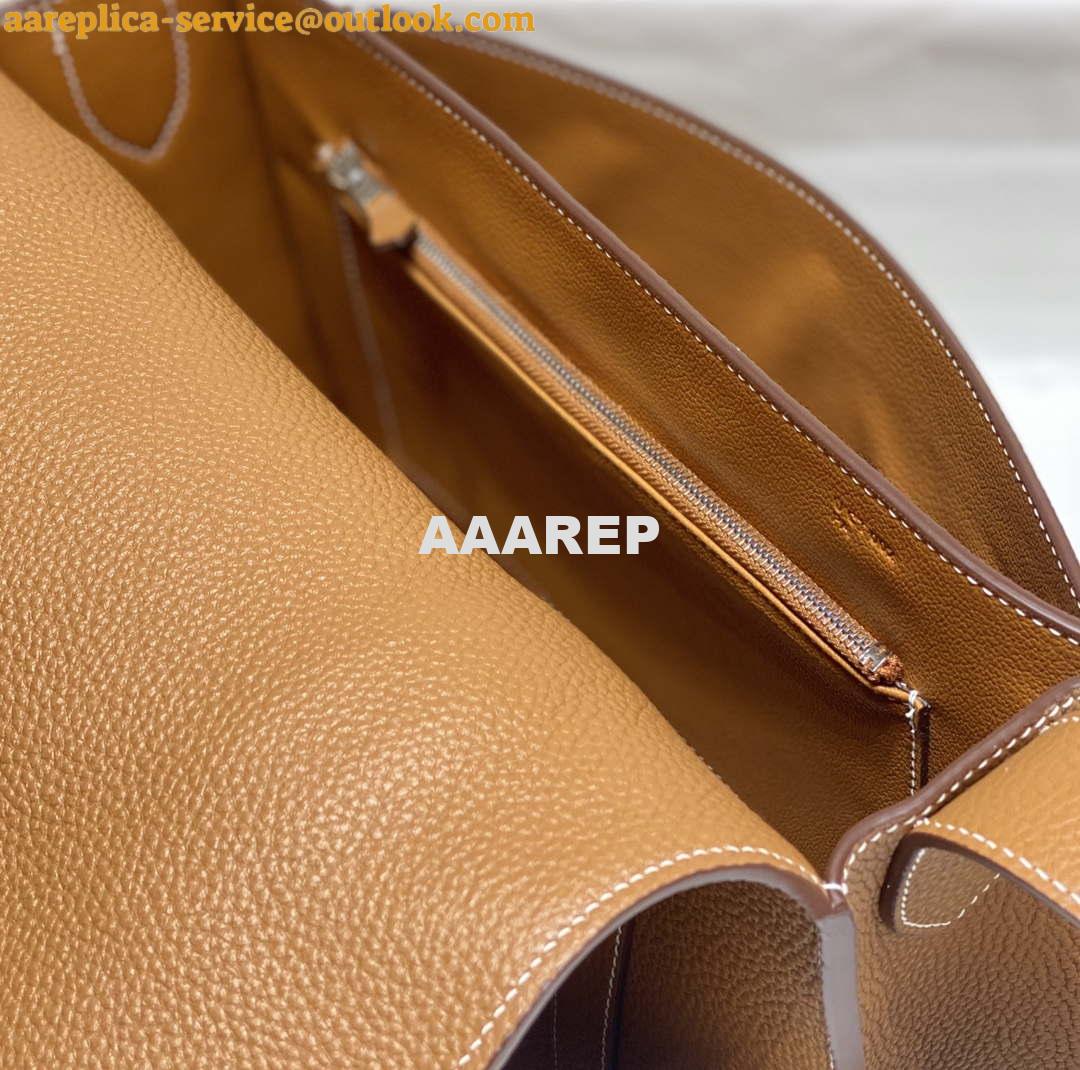 Replica Hermes H074774CK37 Steve light messenger bag Brown 8 Replica Hermes H074774CK37 Steve light messenger bag Brown 8