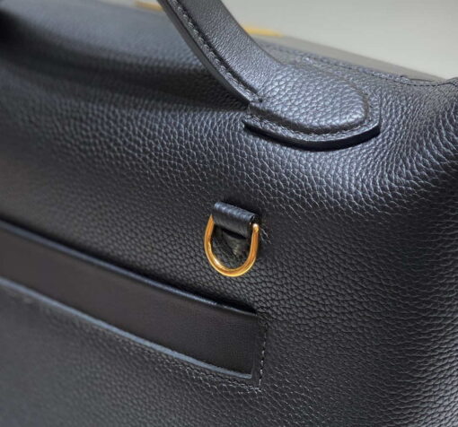 Replica Hermes Kelly 2424 Leather 29cm H230268 Black Shoulder bag 6