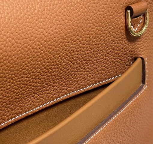 Replica Hermes Kelly 2424 Leather 29cm H230267 Brown Shoulder bag 6