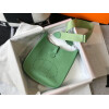 Replica Hermes H083435 Evelyne III 29 Shoulder Bag Silver Hardware Light Green