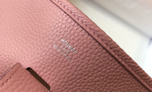Replica Hermes H083435 Evelyne III 29 Shoulder Bag Silver Hardware Pink 6