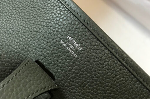 Replica Hermes H083435 Evelyne III 29 Shoulder Bag Silver Hardware Dark Green 5