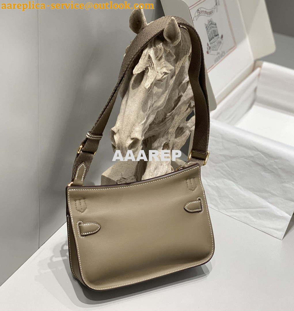 Replica Hermes 316413 Jyspiere Leather Hermes bags Elephant gray H900912 3 Replica Hermes 316413 Jyspiere Leather Hermes bags Elephant gray H900912 3