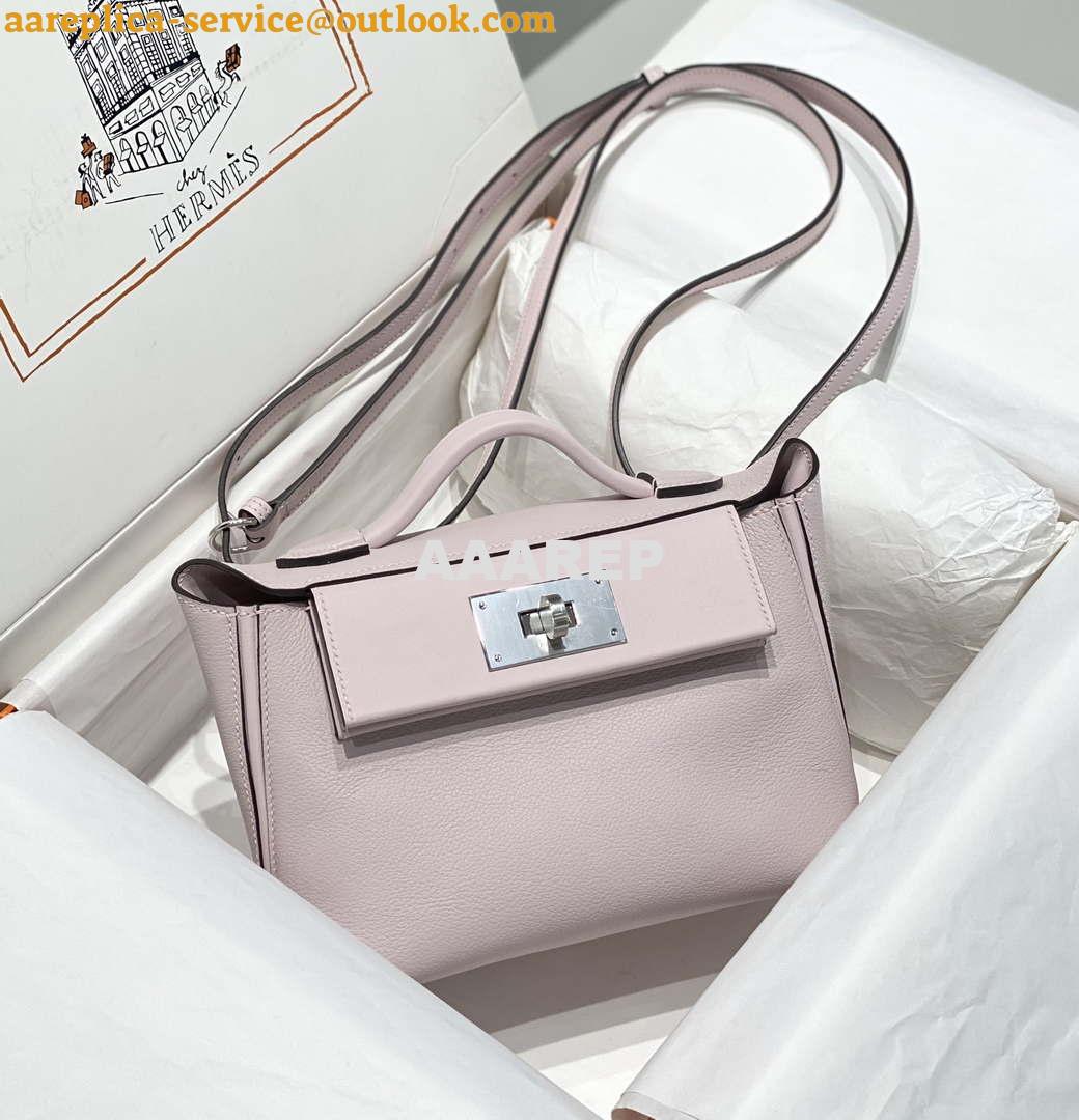Replica Hermes Mini 2424 Leather 21cm H230263 fantasy Purple 2 Replica Hermes Mini 2424 Leather 21cm H230263 fantasy Purple 2