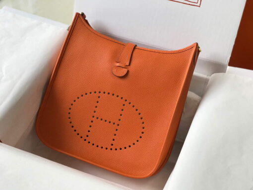 Replica Hermes H083434 Evelyne III 29 bag Designer Hermes Shoulder Bag 203871 Orange 4