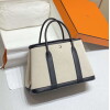 Replica Hermes Beige Canvas and Brown leather Garden Party 30cm Bag H239052 9