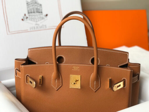 Replica Hermes Birkin Designer Tote Bag Epsom Leather 28356 Brown 4