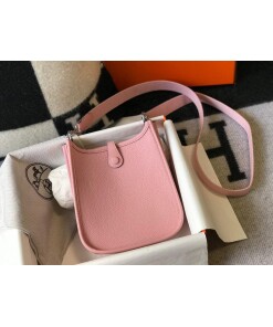 Replica Hermes Evelyne Bag Designer Hermes Mini Crossbody Real Bag 20430 Pink