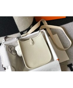 Replica Hermes Evelyne Bag Designer Hermes Mini Crossbody Real Bag 20429 Beige