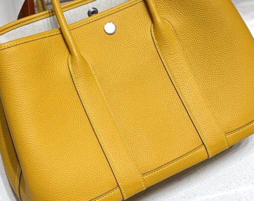 Replica Hermes Yellow Clemence Garden Party 30cm Bag H239041 5