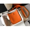 Replica Hermes Evelyne Bag Designer Hermes Mini Crossbody Real Bag 20428 Orange