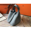 Replica Hermes Kelly Pouchette Swift Leather clutch bag Silver H230261 10