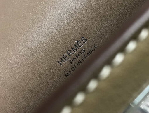 Replica Hermes Kelly Pouchette Swift Leather clutch bag Silver H230262 6