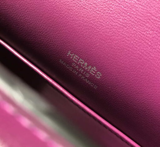 Replica Hermes Kelly Pouchette Swift Leather clutch bag Silver H230261 6