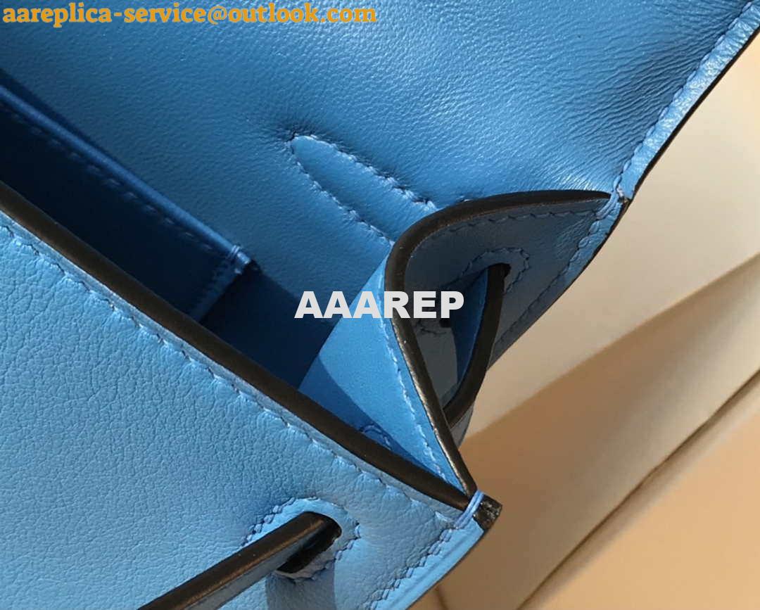 Replica Hermes Kelly Pouchette Swift Leather clutch bag Silver H230256 5 Replica Hermes Kelly Pouchette Swift Leather clutch bag Silver H230256 5