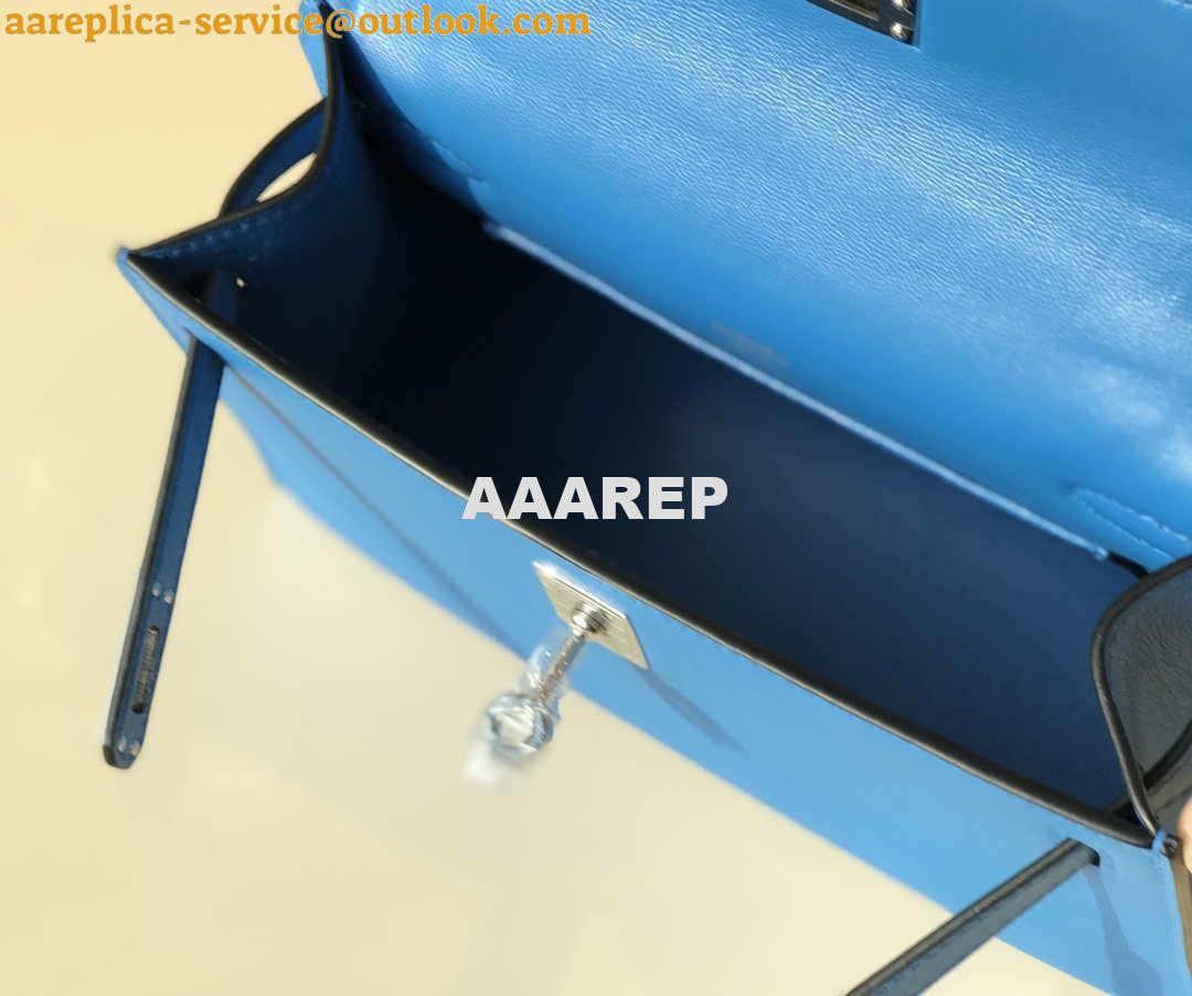 Replica Hermes Kelly Pouchette Swift Leather clutch bag Silver H230256 7 Replica Hermes Kelly Pouchette Swift Leather clutch bag Silver H230256 7