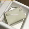 Replica Hermes Mini Kelly Pouchette Swift Leather clutch bag Silver H230253 10