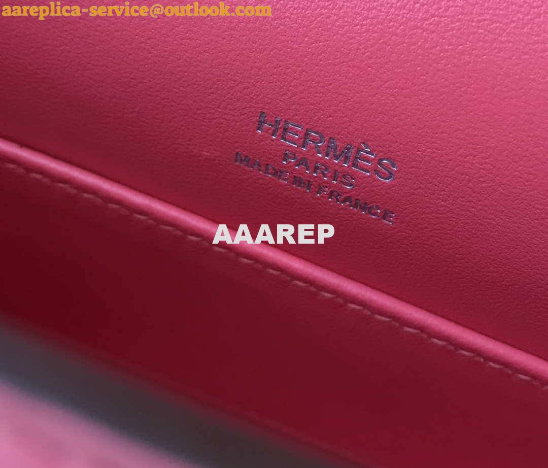 Replica Hermes Mini Kelly Pouchette Swift Leather clutch bag Silver H230253 6 Replica Hermes Mini Kelly Pouchette Swift Leather clutch bag Silver H230253 6