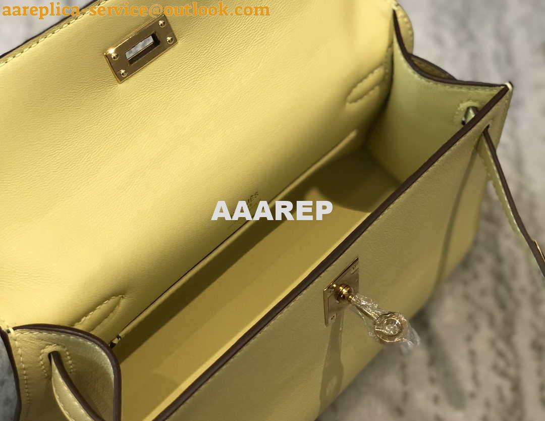 Replica Hermes Kelly Pouchette Swift Leather clutch bag Gold H230272 8 Replica Hermes Kelly Pouchette Swift Leather clutch bag Gold H230272 8