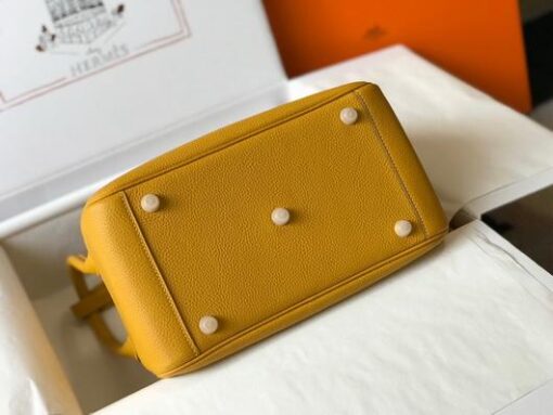 Replica Hermes Lindy 26cm Designer Tote Shoulder Bags Yellow Gold 3