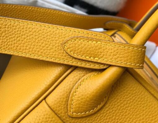 Replica Hermes Lindy 26cm Designer Tote Shoulder Bags Yellow Gold 7