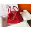 Replica Hermes Lindy 26cm Designer Tote Shoulder Bags Red Gold