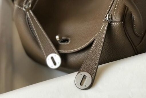 Replica Hermes Lindy 26cm Designer Tote Shoulder Bags Gray Silver 4