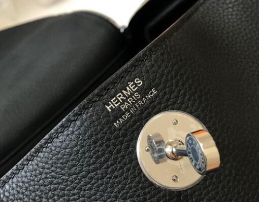 Replica Hermes Lindy 26cm Designer Tote Shoulder Bags Black 13