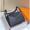 Replica Hermes Lindy 26cm Designer Tote Shoulder Bags Black 18