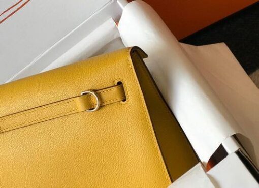 Replica Hermes Kelly Danse 22cm Leather Bag 20357 Yellow 6