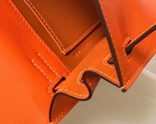 Replica Hermes Kelly Danse 22cm Leather Bag 20355 Orange 7