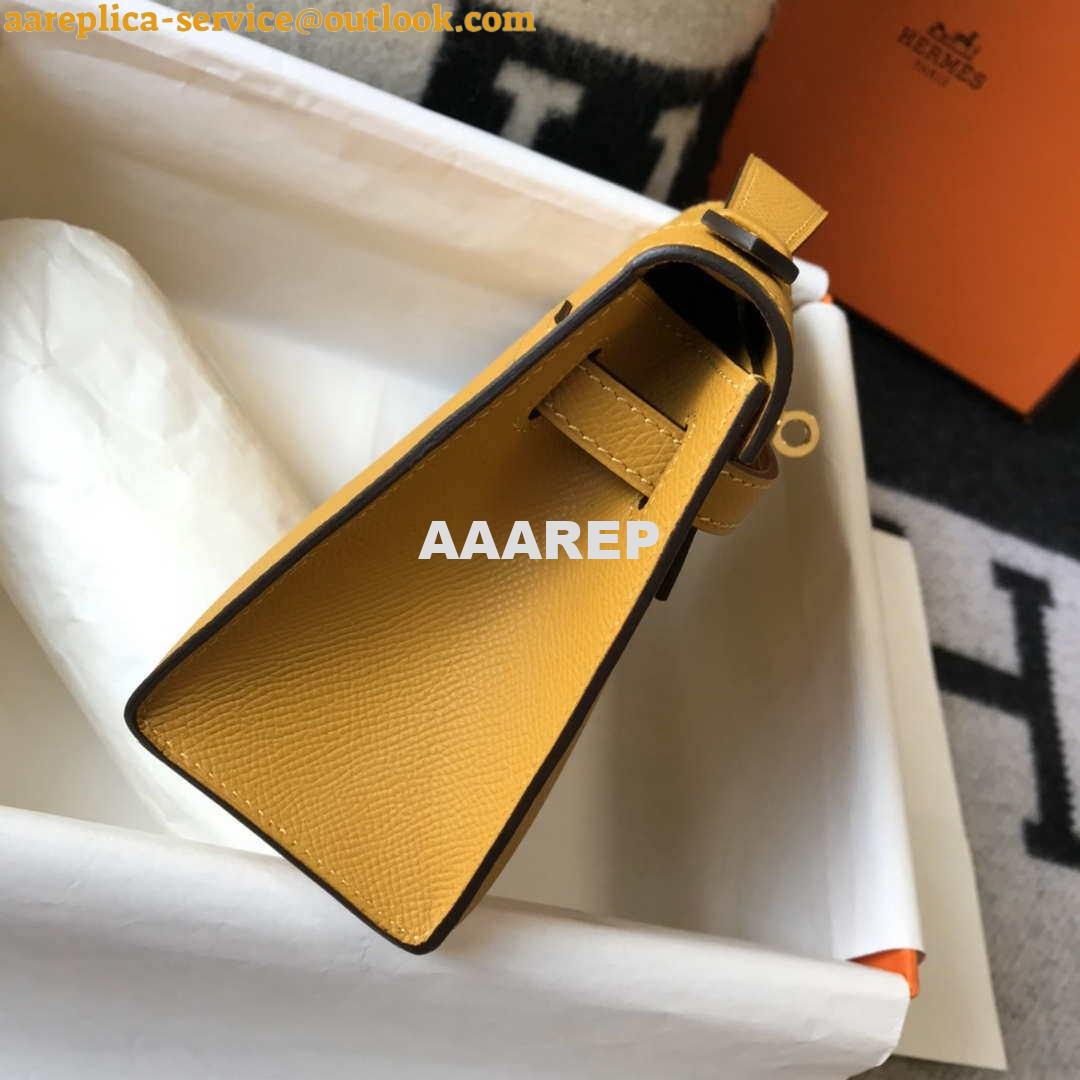 Replica Hermes Mini Kelly Pouchette Epsom Leather H230228 Yellow 4 Replica Hermes Mini Kelly Pouchette Epsom Leather H230228 Yellow 4