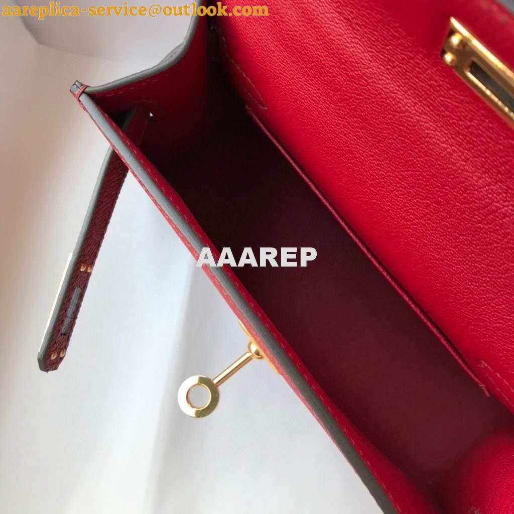 Replica Hermes Kelly Bag Hermes 19CM Epsom Shoulder Mini Bag Wine red 20462 8 Replica Hermes Kelly Bag Hermes 19CM Epsom Shoulder Mini Bag Wine red 20462 8