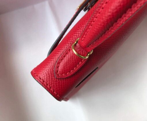 Replica Hermes Kelly Bag Hermes 19CM Epsom Shoulder Mini Bag Red 20465 6