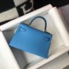 Replica Hermes Kelly Bag Hermes 19CM Epsom Shoulder Mini Bag Light green 20470 10