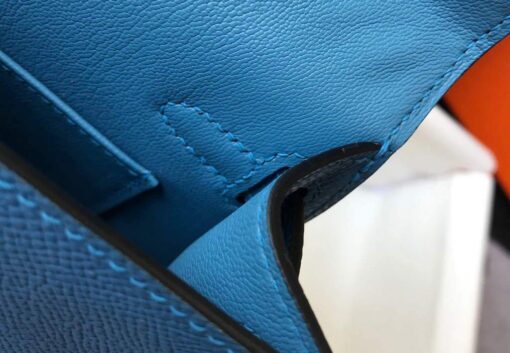 Replica Hermes Kelly Bag Hermes 19CM Epsom Shoulder Mini Bag Blue 20476 7