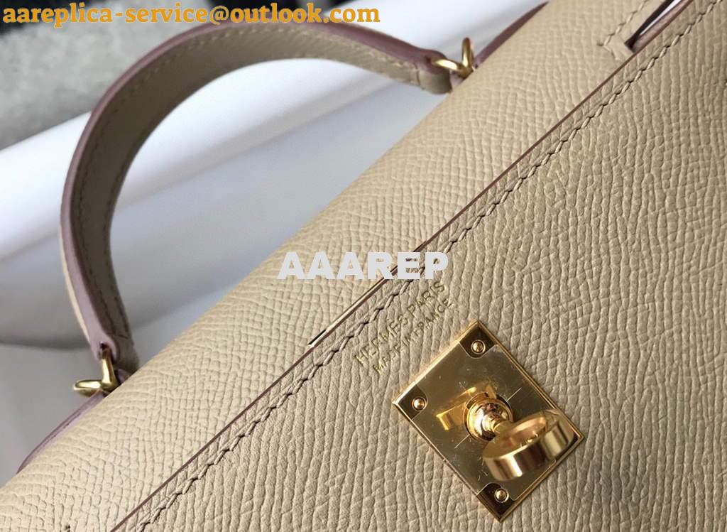 Replica Hermes Kelly Bag Hermes 19CM Epsom Shoulder Mini Bag Apricot 20466 5 Replica Hermes Kelly Bag Hermes 19CM Epsom Shoulder Mini Bag Apricot 20466 5