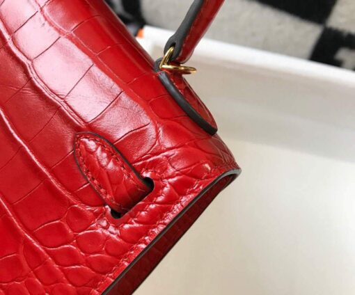 Replica Hermes Kelly Bag Designer Hermes 19CM Shoulder Mini Bag Red 20454 4