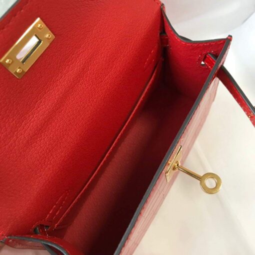 Replica Hermes Kelly Bag Designer Hermes 19CM Shoulder Mini Bag Red 20454 8