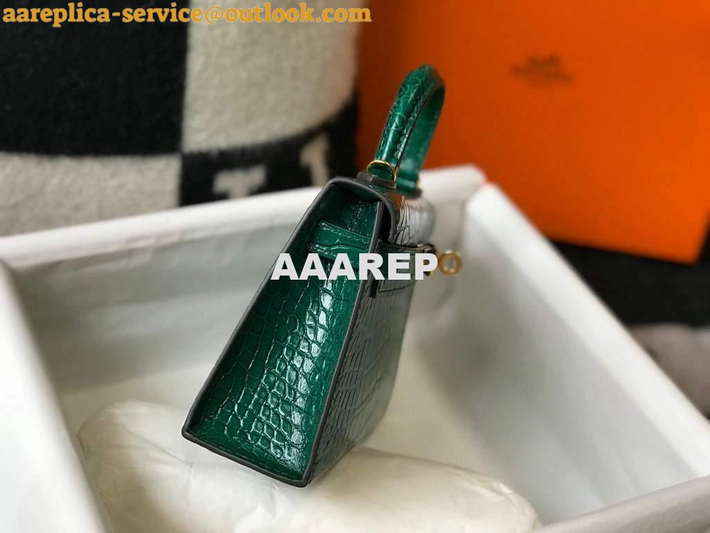 Replica Hermes Kelly Bag Designer Hermes 19CM Shoulder Mini Bag Green 20452 5 Replica Hermes Kelly Bag Designer Hermes 19CM Shoulder Mini Bag Green 20452 5
