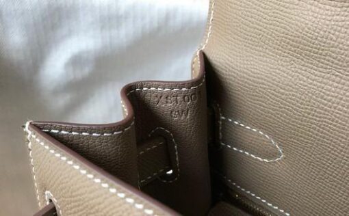 Replica Hermes Sellier Kelly 28cm of Epsom Leather Bag 20337 Dark Gray 8
