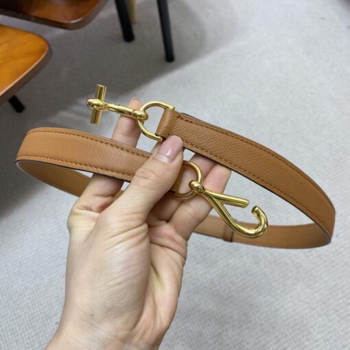 Replica Hermes Women's Leather Belt 24MM 19020 Brown 4