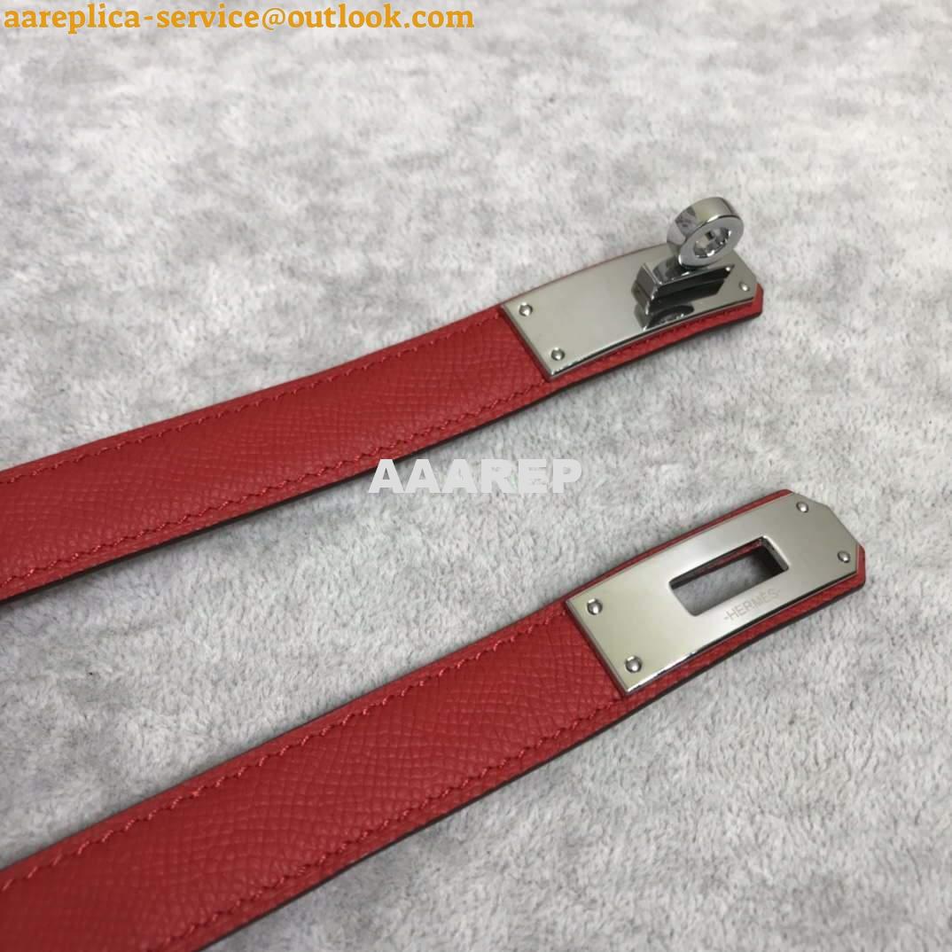 Replica Hermes Women's Kelly Leather Belt 20MM 19019 Red 4 Replica Hermes Women's Kelly Leather Belt 20MM 19019 Red 4